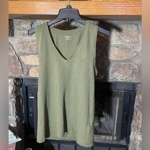 Madewell Olive Tank Top Size S NWOT
